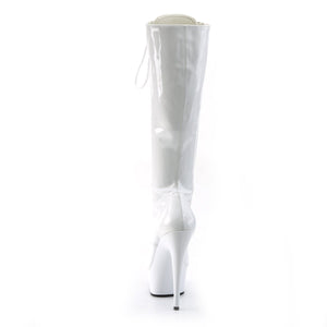 DELIGHT-2023 6 Inch Heel White Patent Pole Dancing Platforms