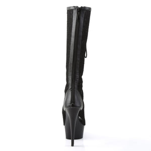 DELIGHT-2025ML Pleaser 6" Heel Black Pole Dancing Platforms