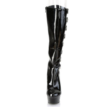 Load image into Gallery viewer, DELIGHT-2047 6 Inch Heel Black Patent Pole Dancing Platforms