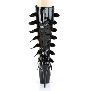 DELIGHT-2049 6 Inch Heel Black Patent Pole Dancing Platforms