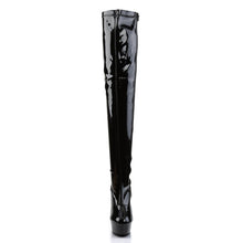 Load image into Gallery viewer, DELIGHT-3000 6&quot; Heel Black Stretch Patent Pole Dancer Boots