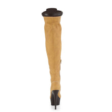 Load image into Gallery viewer, DELIGHT-3000TL 6 Inch Heel Tan Nubuck Pole Dancing Platforms