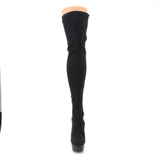 Load image into Gallery viewer, DELIGHT-3003 6&quot; Heel Black Lycra Pole Dancing Platforms