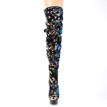 Load image into Gallery viewer, DELIGHT-3004 6&quot; Heel Blue Iridescent Sequins Strippers Shoes