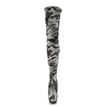 Load image into Gallery viewer, DELIGHT-3005 6&quot; Heel Camoflage Army Pole Dancing Platforms