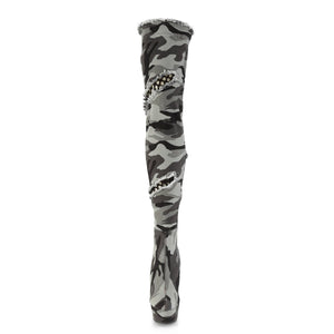 DELIGHT-3005 6" Heel Camoflage Army Pole Dancing Platforms