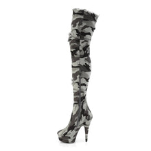 Load image into Gallery viewer, DELIGHT-3005 6&quot; Heel Camoflage Army Pole Dancing Platforms