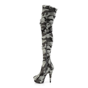 DELIGHT-3005 6" Heel Camoflage Army Pole Dancing Platforms