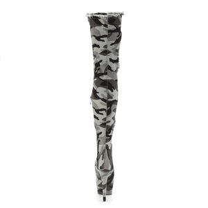 DELIGHT-3005 6" Heel Camoflage Army Pole Dancing Platforms