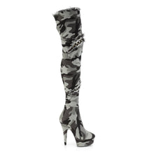 Load image into Gallery viewer, DELIGHT-3005 6&quot; Heel Camoflage Army Pole Dancing Platforms