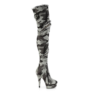 DELIGHT-3005 6" Heel Camoflage Army Pole Dancing Platforms