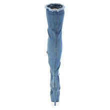 Load image into Gallery viewer, DELIGHT-3007 6&quot; Heel Denim Blue Pole Dancing Platforms