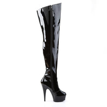 Load image into Gallery viewer, DELIGHT-3010 6 Inch Heel Black Patent Pole Dancing Platforms