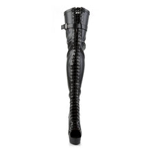 Load image into Gallery viewer, DELIGHT-3025 Pleaser 6 Inch Heel Black Pole Dancer Platforms