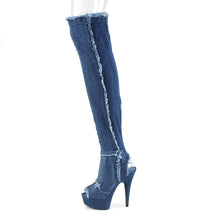 Load image into Gallery viewer, DELIGHT-3030 6&quot; Heel Denim Blue Pole Dancing Platforms