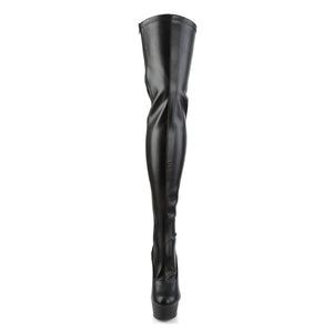 DELIGHT-3063 Pleaser 6 Inch Heel Black Pole Dancer Platforms