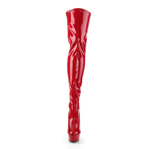 DELIGHT-3063 Pleaser 6 Inch Heel Red Pole Dancing Platforms