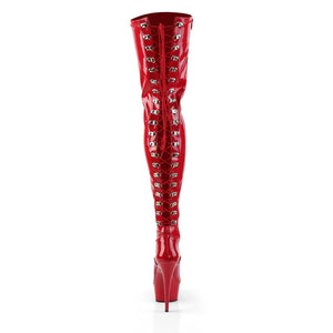 DELIGHT-3063 Pleaser 6 Inch Heel Red Pole Dancing Platforms