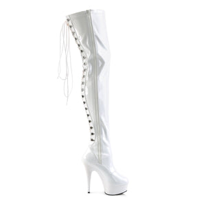 DELIGHT-3063 6 Inch Heel White Patent Pole Dancing Platforms