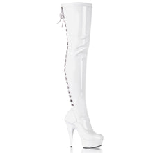 Load image into Gallery viewer, DELIGHT-3063 6 Inch Heel White Patent Pole Dancing Platforms