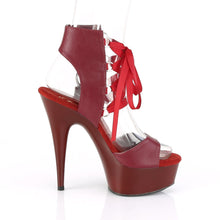 Load image into Gallery viewer, DELIGHT-600-14 6&quot; Heel Burgundy Pole Dancing Platforms