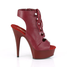 Load image into Gallery viewer, DELIGHT-600-20 6&quot; Heel Burgundy Pole Dancing Platforms