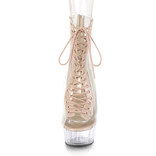 Load image into Gallery viewer, DELIGHT-600-34 6&quot; Heel Clear Cream Pole Dancing Platforms