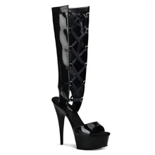 Load image into Gallery viewer, DELIGHT-600-40 Pleaser 6&quot; Heel Black Pole Dancing Platforms