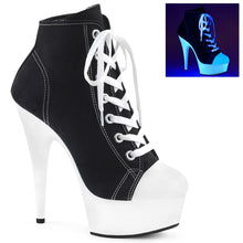 Load image into Gallery viewer, DELIGHT-600SK-02 Pleaser 6&quot; Heel Black Pole Dancer Platforms