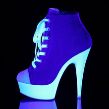 Load image into Gallery viewer, DELIGHT-600SK-02 6&quot; Denim Blue Canvas Pole Dancer Platforms