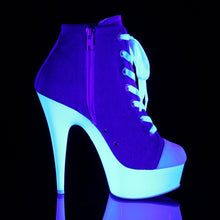 Load image into Gallery viewer, DELIGHT-600SK-02 6&quot; Denim Blue Canvas Pole Dancer Platforms