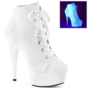 DELIGHT-600SK-02 Pleaser 6" Heel White Pole Dancer Platforms