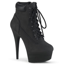 Load image into Gallery viewer, DELIGHT-600TL-02 6&quot; Heel Black Nubuck Pole Dancing Platforms