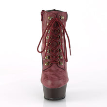 Load image into Gallery viewer, DELIGHT-600TL-02 6 Inch Burgundy Nubuck Pole Dancer Platform