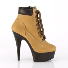 Load image into Gallery viewer, DELIGHT-600TL-02 6&quot; Heel Tan Nubuck Pole Dancing Platforms