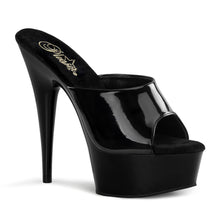 Load image into Gallery viewer, DELIGHT-601 6&quot; Heel Black Patent Pole Dancing Platforms