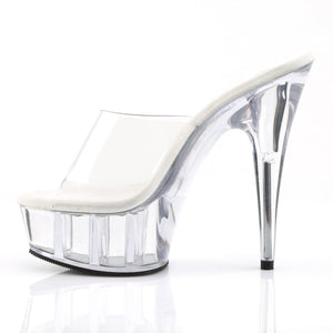 DELIGHT-601 Pleaser 6 Inch Heel Clear Pole Dancing Platforms