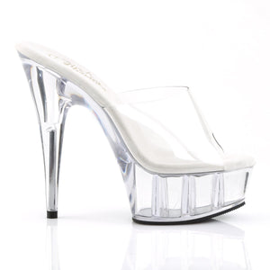 DELIGHT-601 Pleaser 6 Inch Heel Clear Pole Dancing Platforms