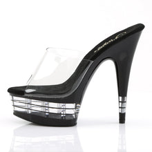 Load image into Gallery viewer, DELIGHT-601LN 6&quot; Heel Clear and Black Pole Dancing Platforms