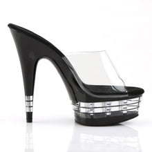 Load image into Gallery viewer, DELIGHT-601LN 6&quot; Heel Clear and Black Pole Dancing Platforms