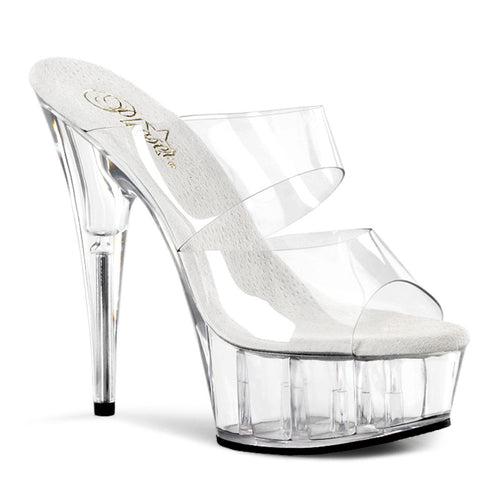 DELIGHT-602 Pleaser 6 Inch Heel Clear Pole Dancing Platforms