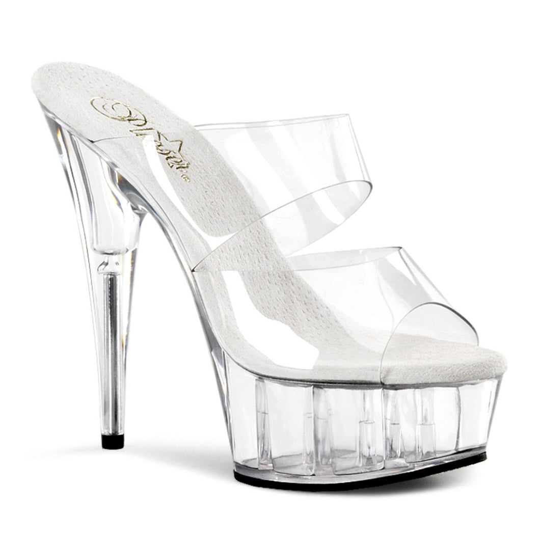 DELIGHT-602 Pleaser 6 Inch Heel Clear Pole Dancing Platforms