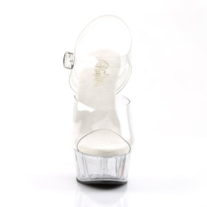 DELIGHT-608 Pleaser 6 Inch Heel Clear Pole Dancing Platforms