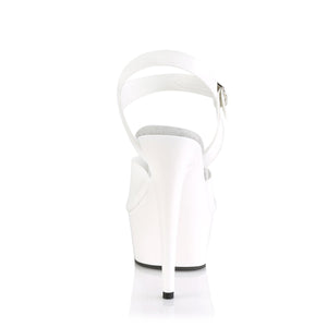 DELIGHT-608N Pleaser 6" Heel White Pole Dancing Platforms