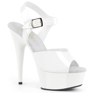 DELIGHT-608N Pleaser 6" Heel White Pole Dancing Platforms