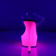 Load image into Gallery viewer, DELIGHT-608UV 6&quot; Heel Clear Neon Pink Pole Dancing Platforms