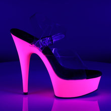 Load image into Gallery viewer, DELIGHT-608UV 6&quot; Heel Clear Neon Pink Pole Dancing Platforms