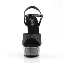 Load image into Gallery viewer, DELIGHT-609-5G 6&quot; Heel Black Glitter Pole Dancing Platforms