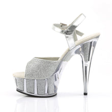 Load image into Gallery viewer, DELIGHT-609-5G 6&quot; Heel Silver Glitter Pole Dancing Platforms