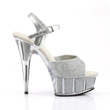 Load image into Gallery viewer, DELIGHT-609-5G 6&quot; Heel Silver Glitter Pole Dancing Platforms